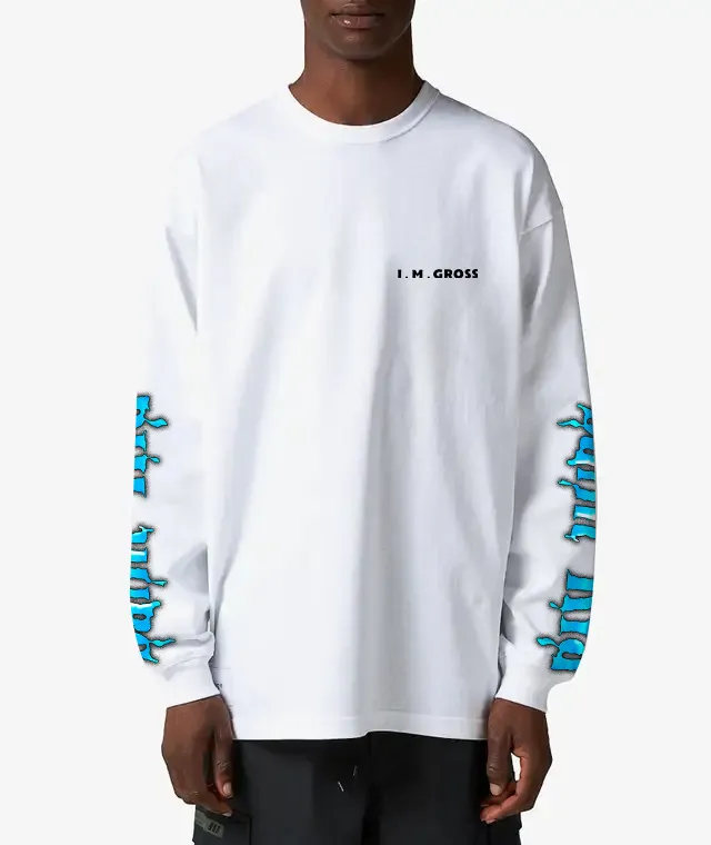 #SA72 SAINT pure cotton long-sleeved T P156 Color: White Size: S-XL